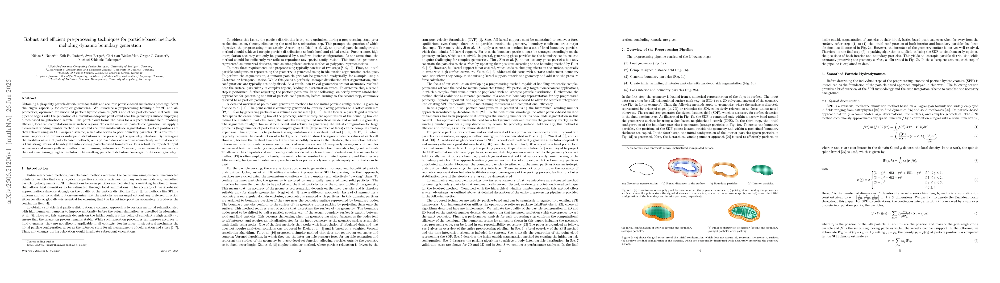 Thumbnail for Robust and efficient pre-processing techniques for particle-based
  methods including dynamic boundary generation