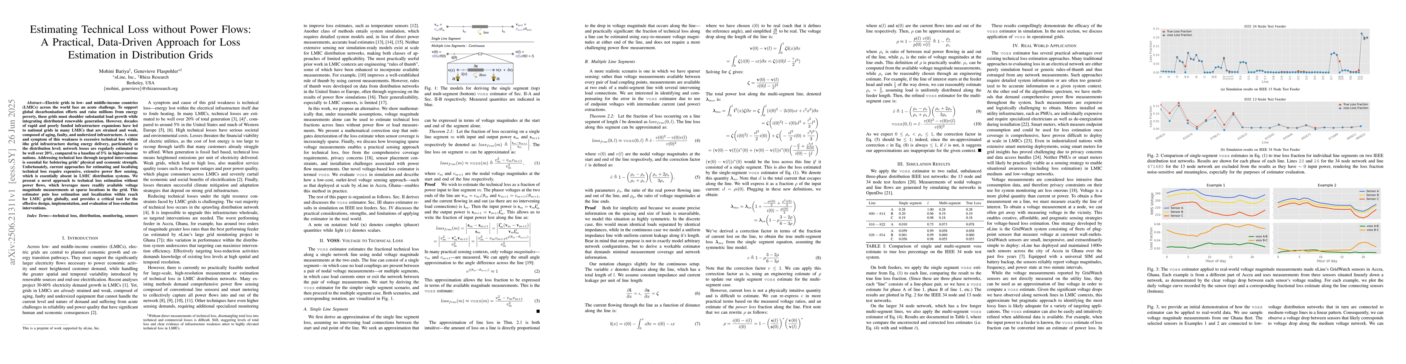 Thumbnail for Estimating Technical Loss without Power Flows: A Practical, Data-Driven
  Approach for Loss Estimation in Distribution Grids