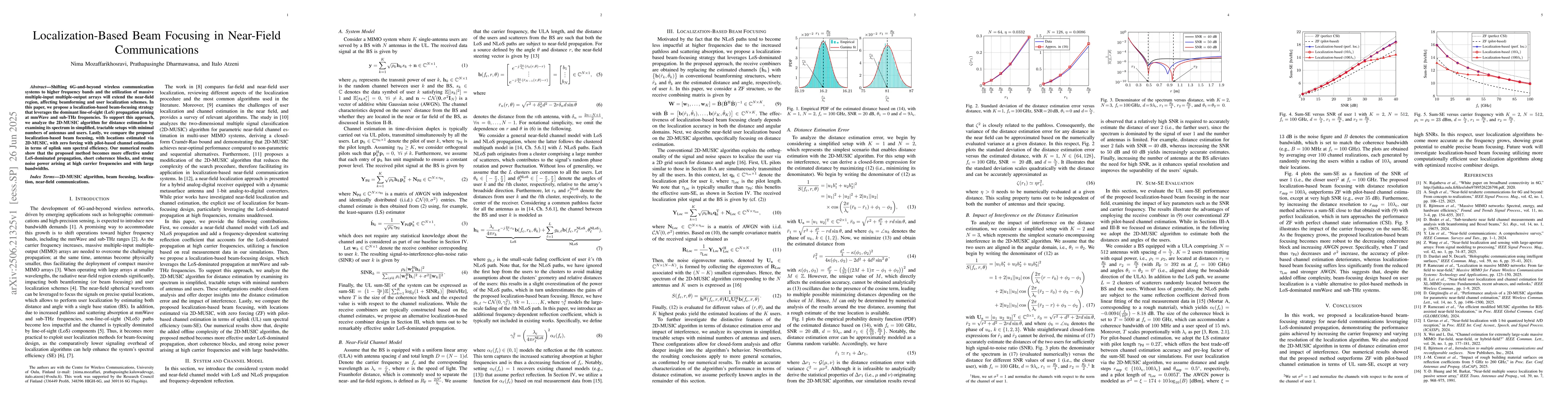 Thumbnail for Localization-Based Beam Focusing in Near-Field Communications
