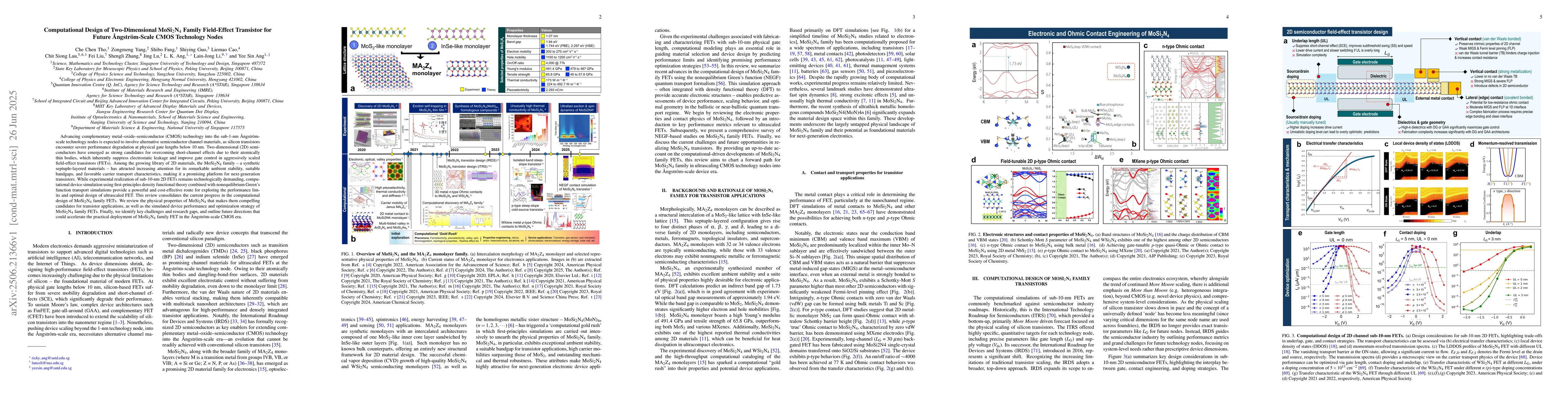Thumbnail for Computational Design of Two-Dimensional MoSi$_2$N$_4$ Family
  Field-Effect Transistor for Future Ångström-Scale CMOS Technology Nodes