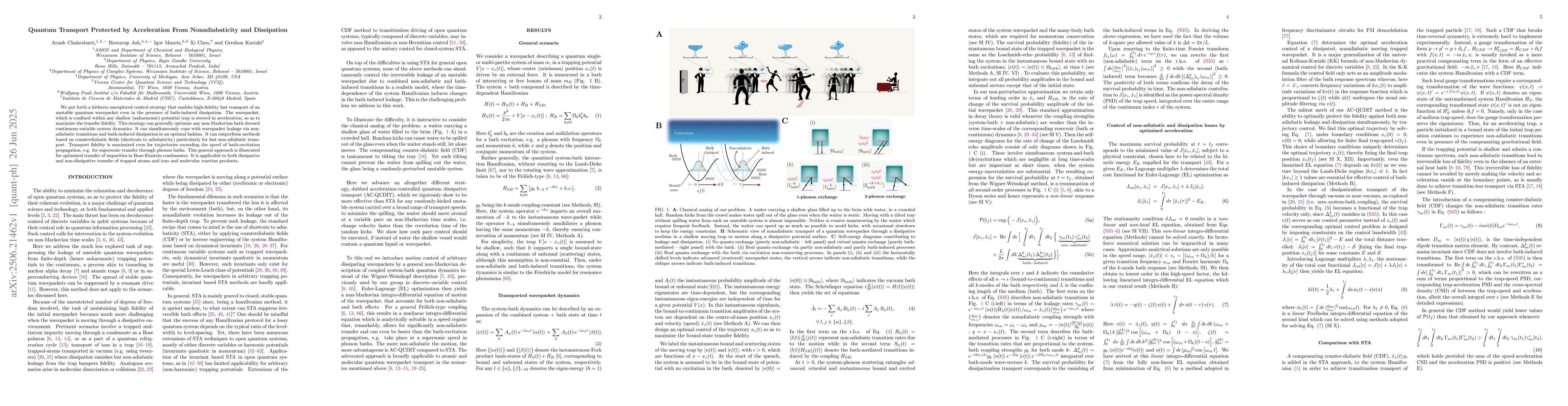 Thumbnail for Quantum Transport Protected by Acceleration From Nonadiabaticity and
  Dissipation