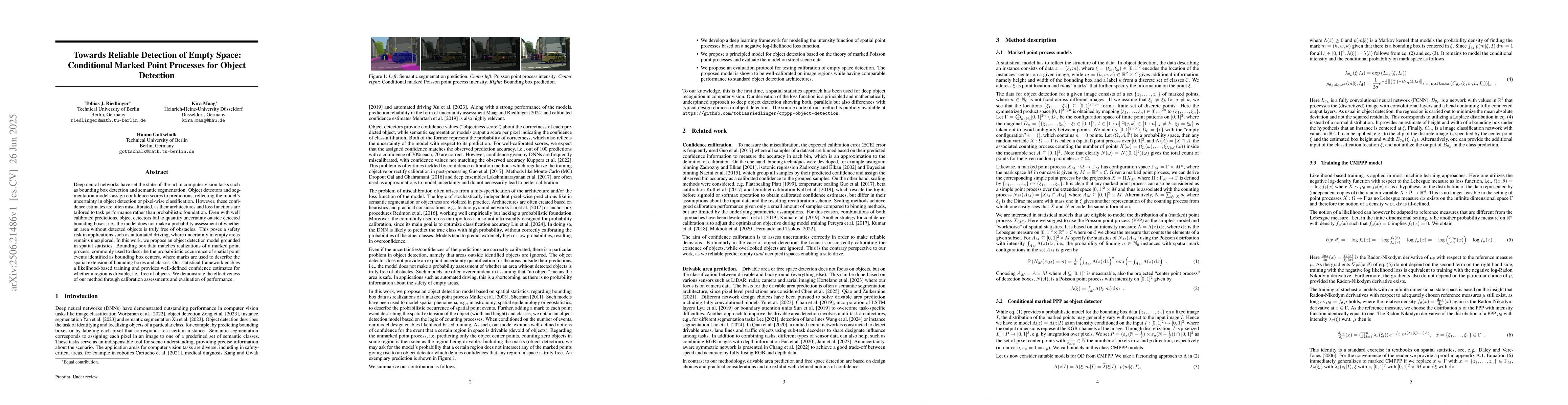 Thumbnail for Towards Reliable Detection of Empty Space: Conditional Marked Point
  Processes for Object Detection