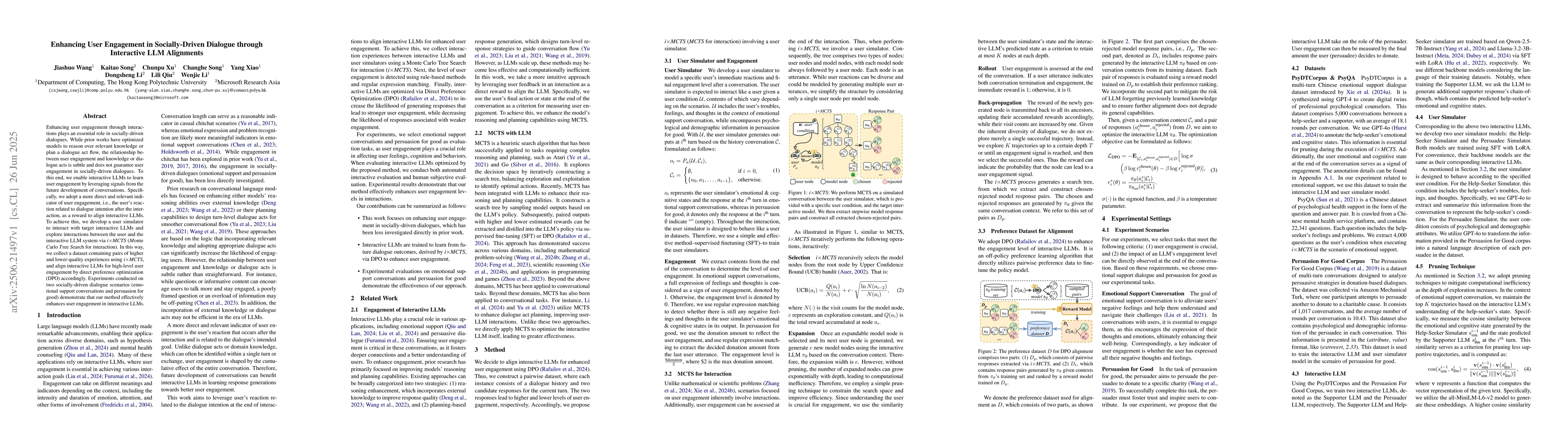 Thumbnail for Enhancing User Engagement in Socially-Driven Dialogue through
  Interactive LLM Alignments