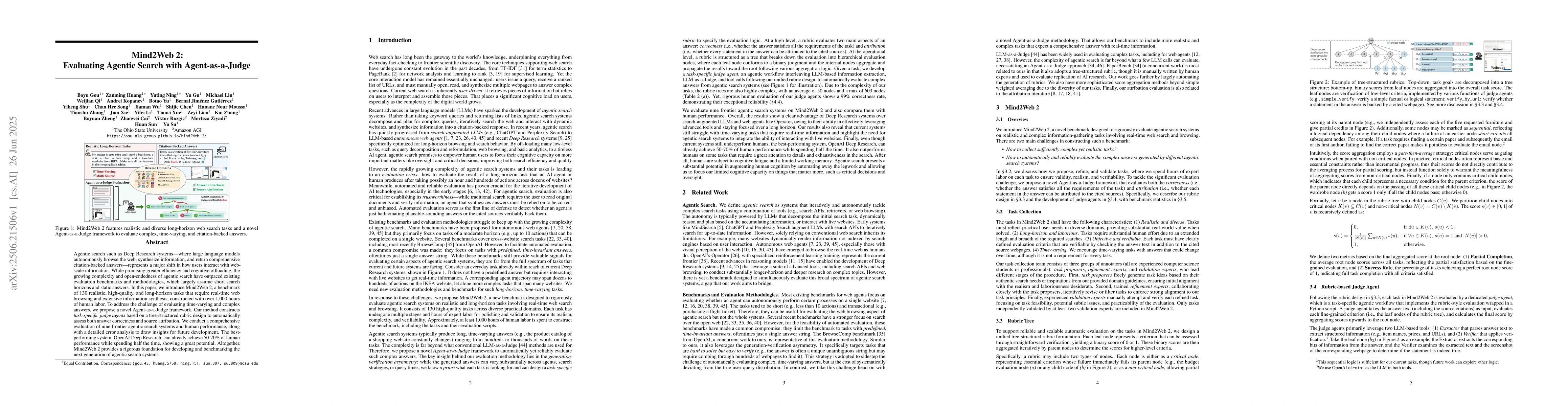 Thumbnail for Mind2Web 2: Evaluating Agentic Search with Agent-as-a-Judge
