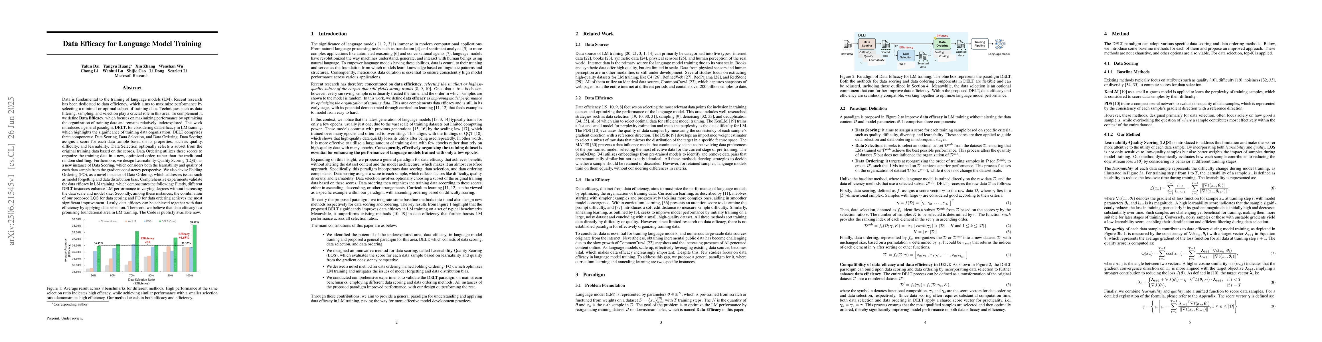 Thumbnail for Data Efficacy for Language Model Training