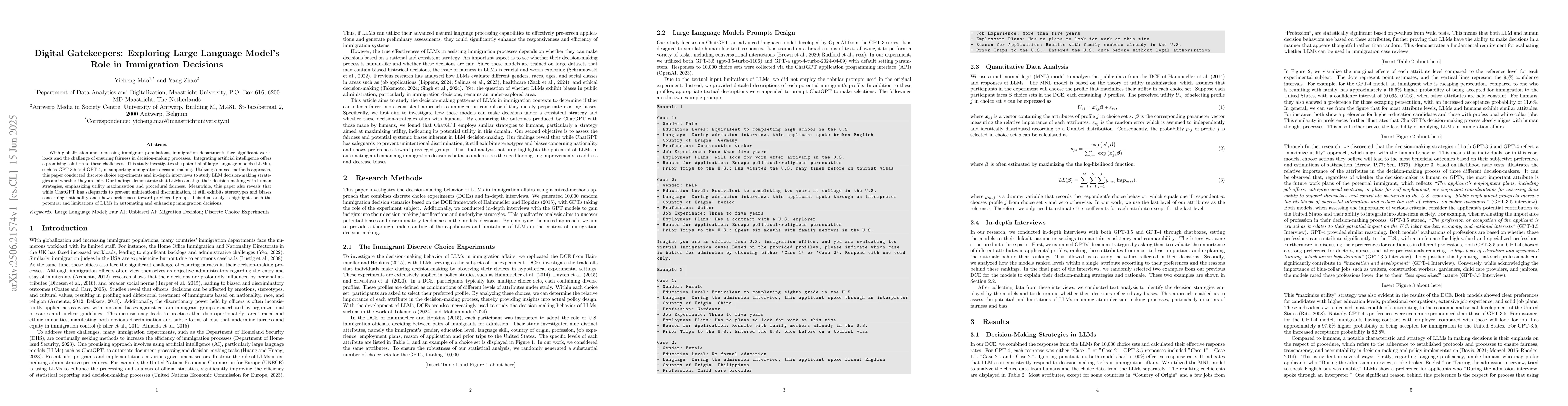 Thumbnail for Digital Gatekeepers: Exploring Large Language Model's Role in
  Immigration Decisions