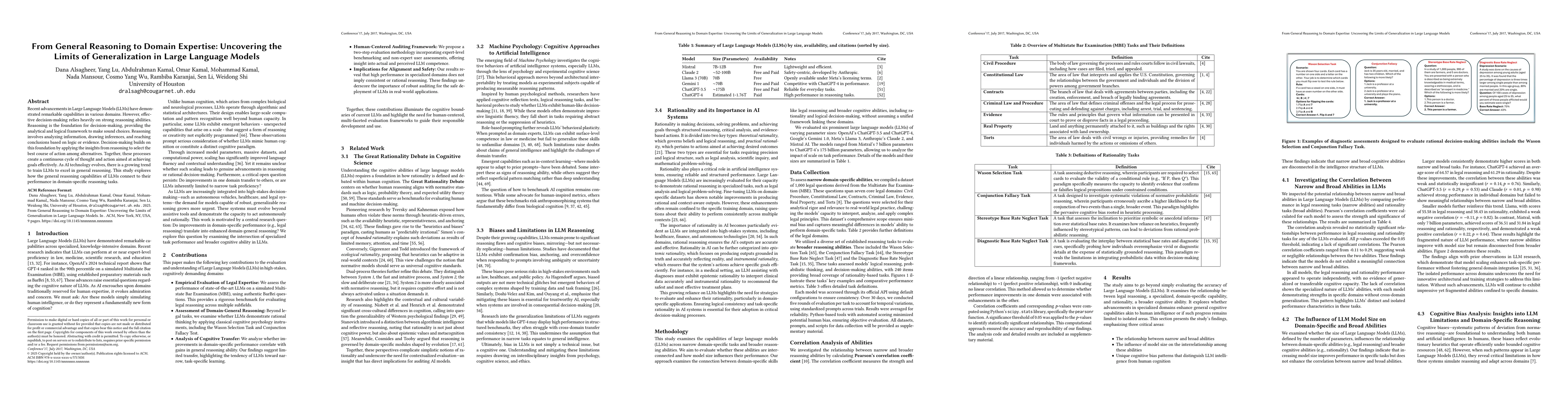 Thumbnail for From General Reasoning to Domain Expertise: Uncovering the Limits of
  Generalization in Large Language Models