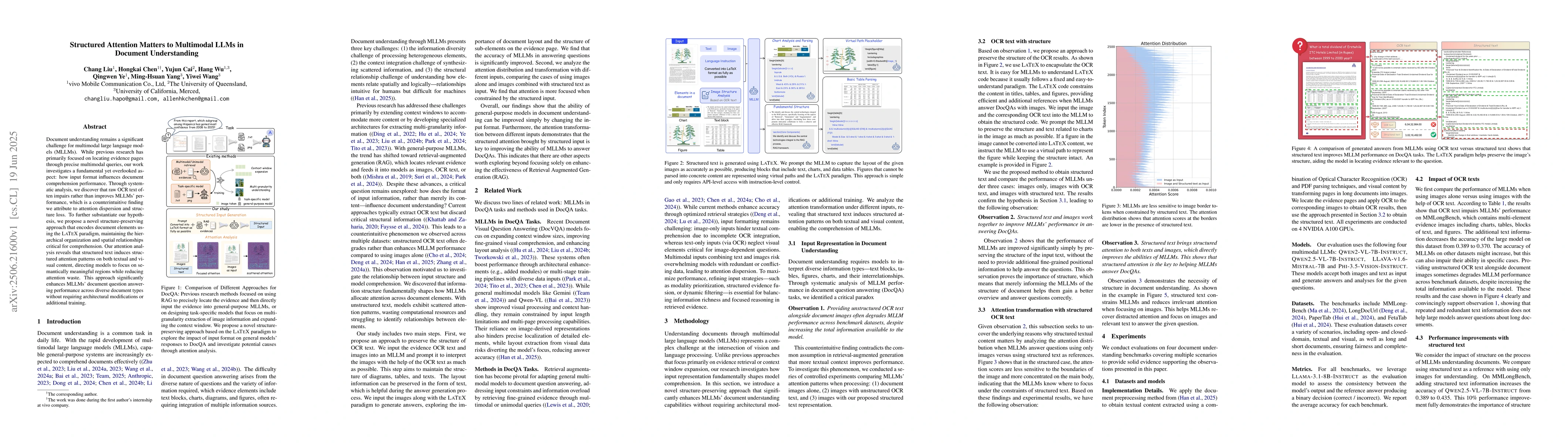 Thumbnail for Structured Attention Matters to Multimodal LLMs in Document
  Understanding