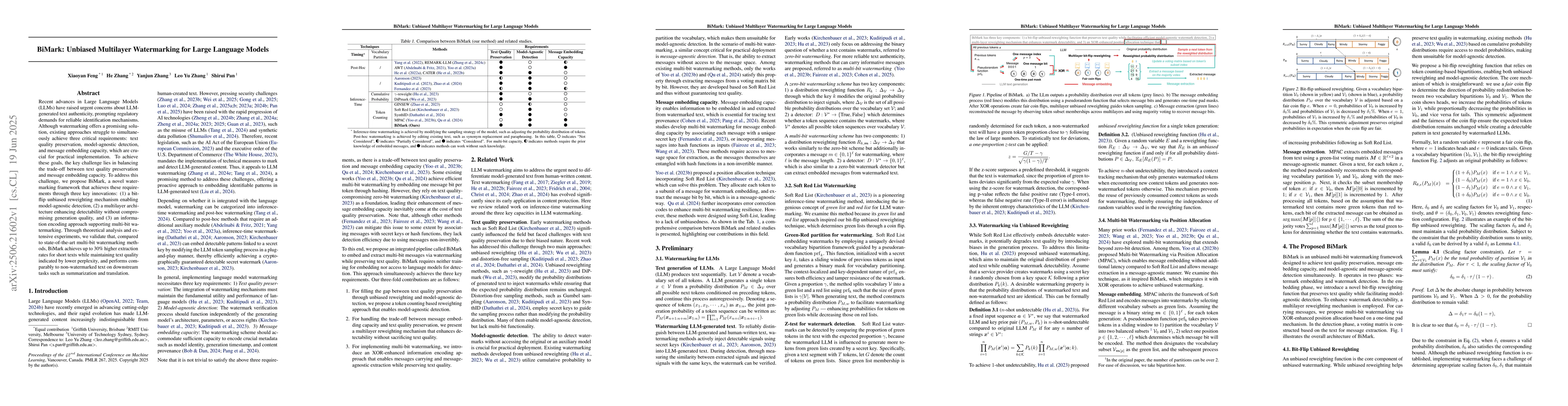 Thumbnail for BiMark: Unbiased Multilayer Watermarking for Large Language Models