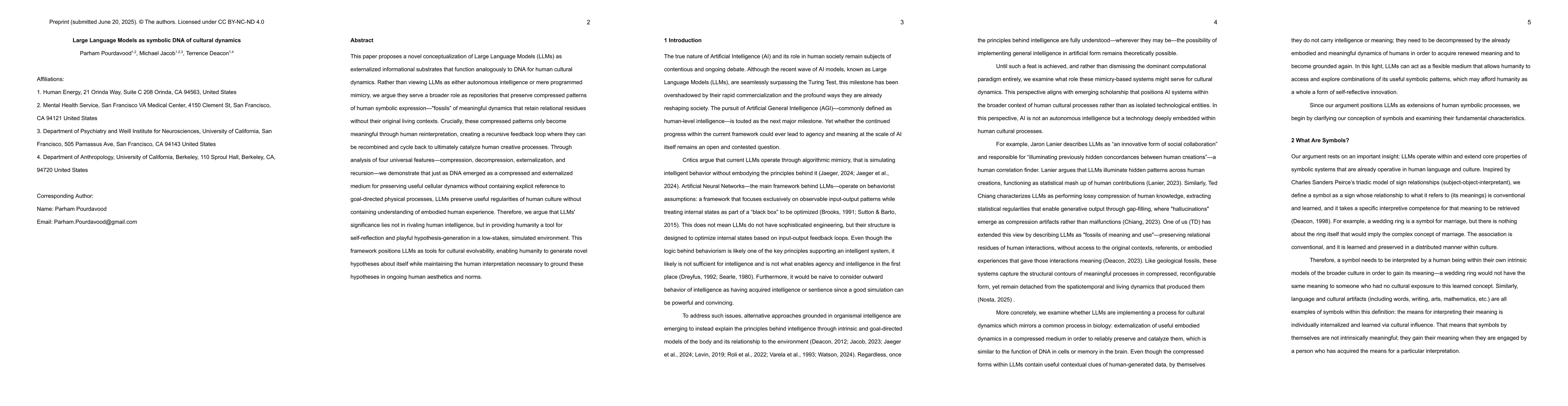 Thumbnail for Large Language Models as symbolic DNA of cultural dynamics