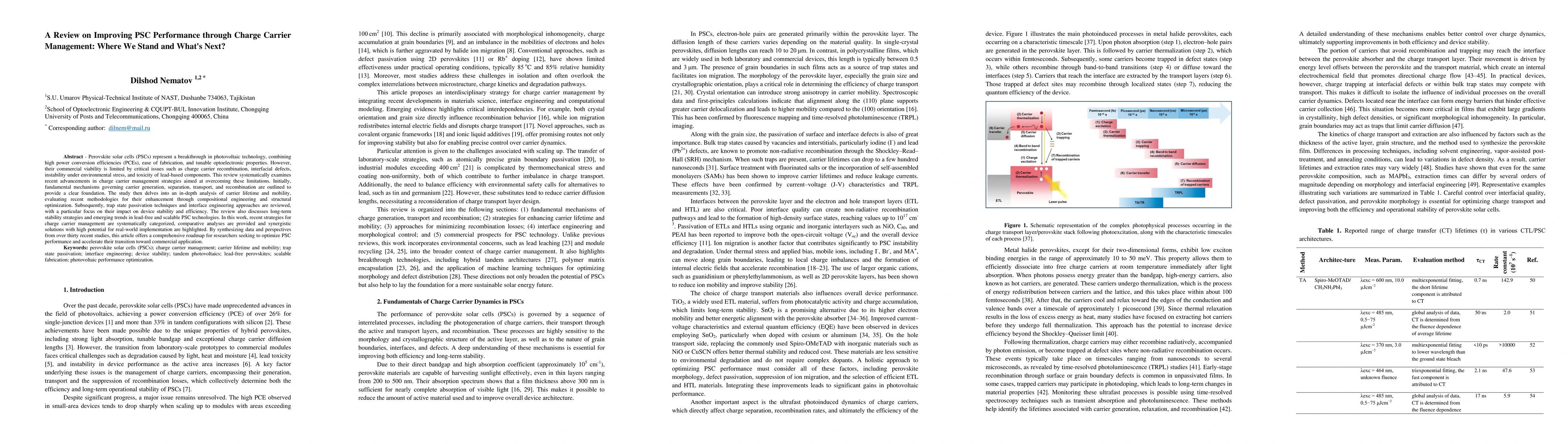 Thumbnail for A Review on Improving PSC Performance through Charge Carrier Management:
  Where We Stand and What's Next?