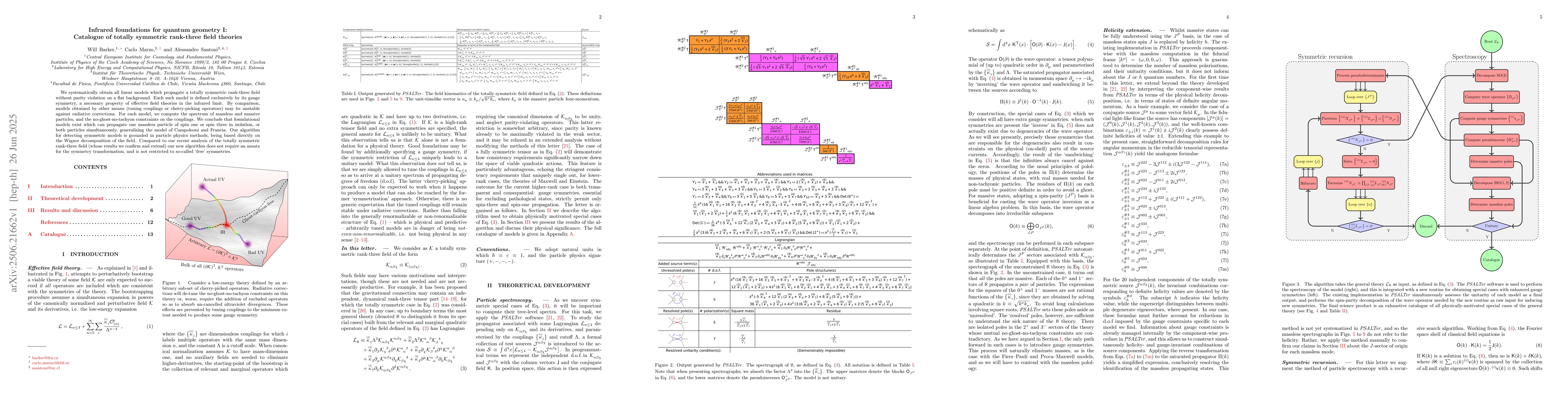 Thumbnail for Infrared foundations for quantum geometry I: Catalogue of totally
  symmetric rank-three field theories