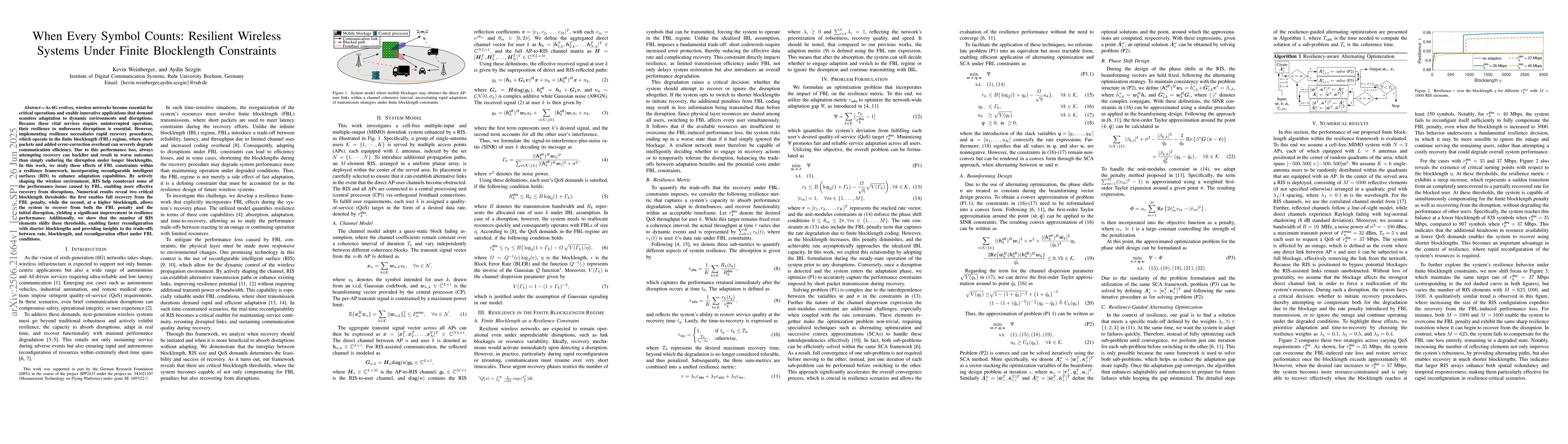 Thumbnail for When Every Symbol Counts: Resilient Wireless Systems Under Finite
  Blocklength Constraints