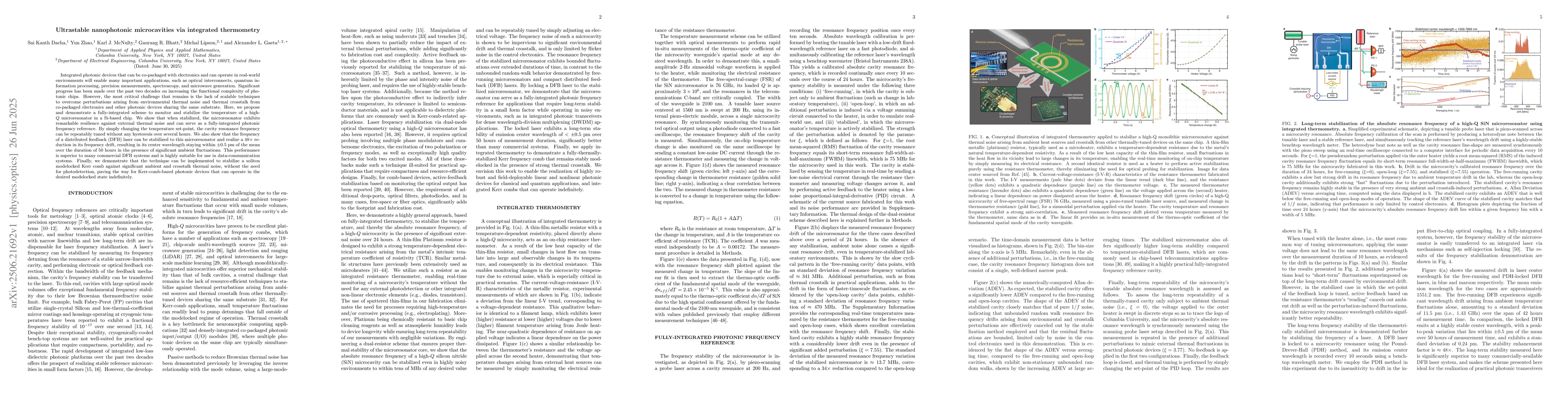 Thumbnail for Ultrastable nanophotonic microcavities via integrated thermometry