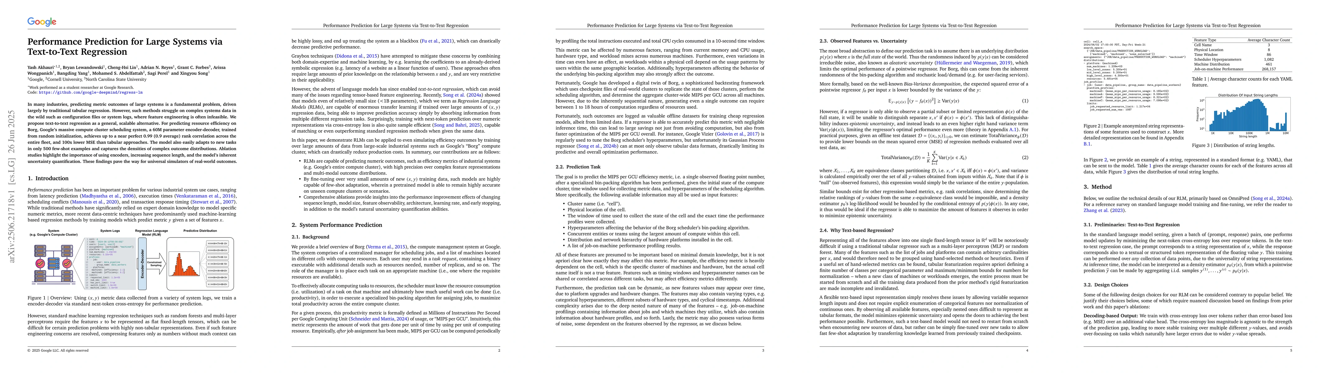 Thumbnail for Performance Prediction for Large Systems via Text-to-Text Regression