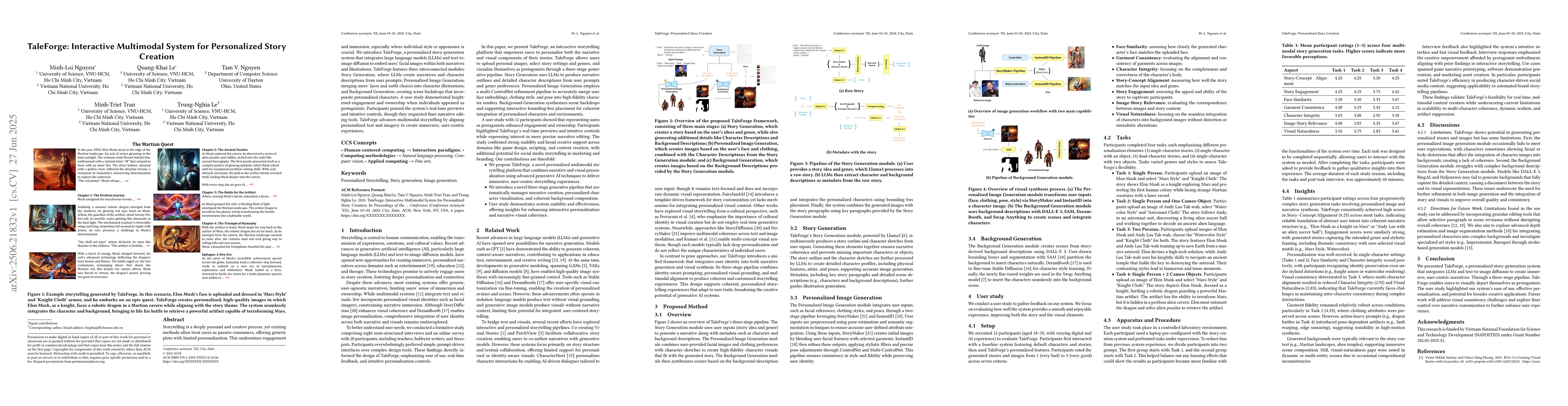 Thumbnail for TaleForge: Interactive Multimodal System for Personalized Story Creation