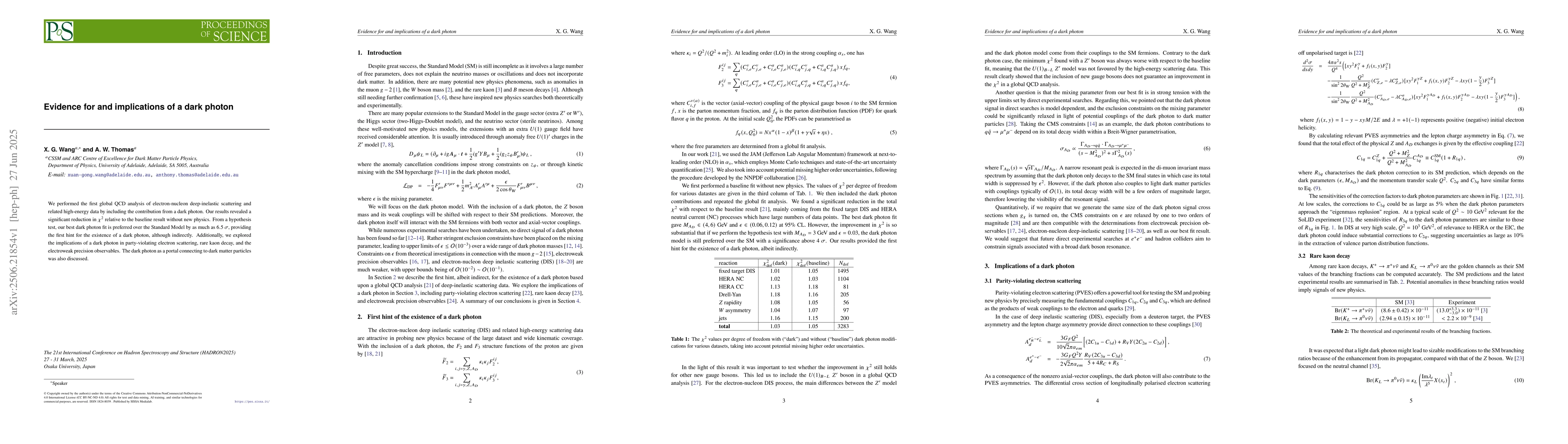 Thumbnail for Evidence for and implications of a dark photon
