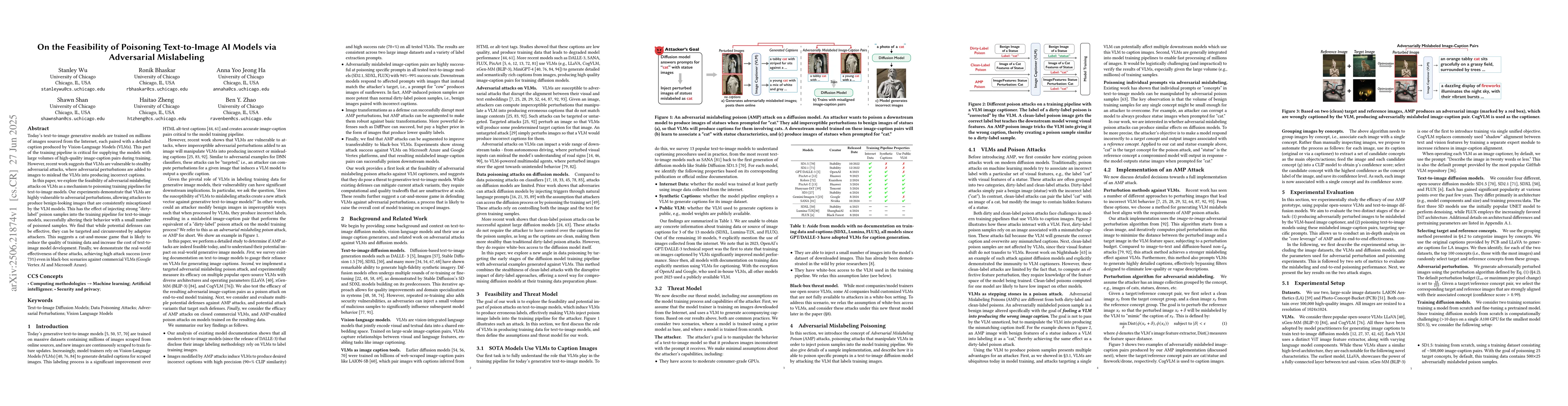 Thumbnail for On the Feasibility of Poisoning Text-to-Image AI Models via Adversarial
  Mislabeling