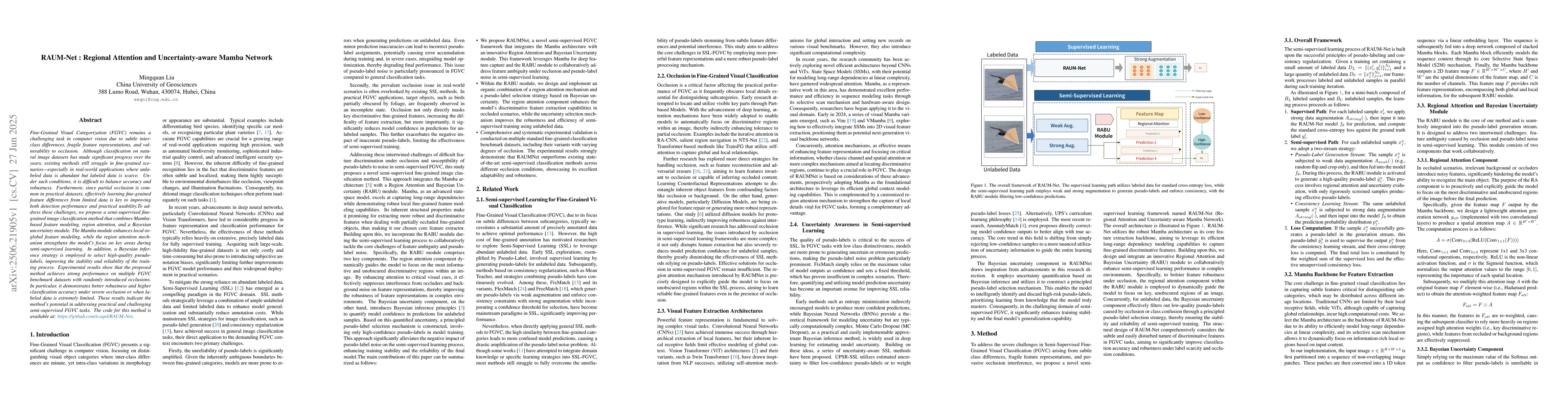 Thumbnail for RAUM-Net: Regional Attention and Uncertainty-aware Mamba Network