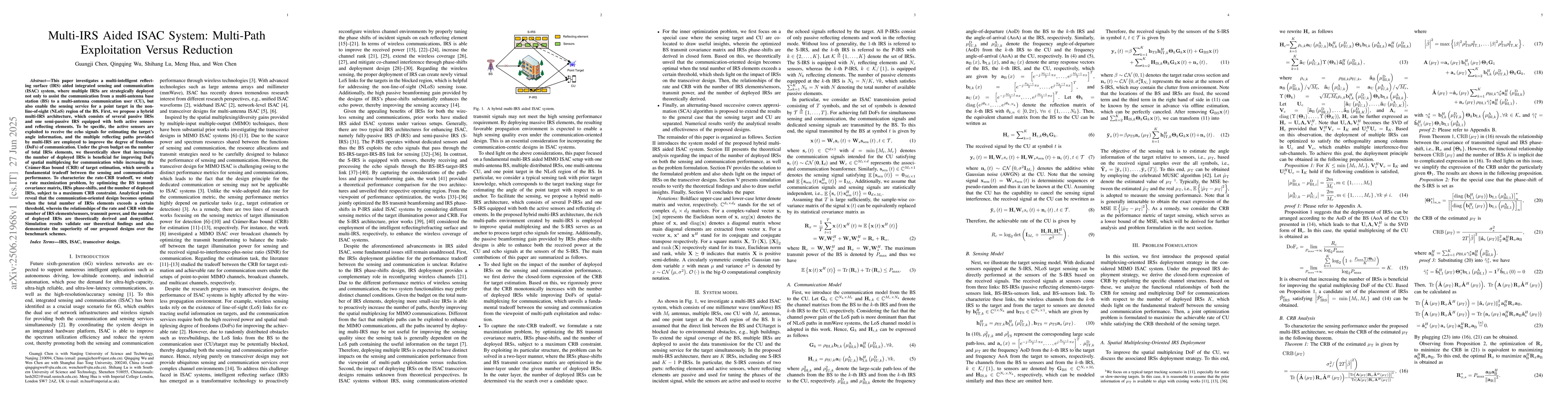 Thumbnail for Multi-IRS Aided ISAC System: Multi-Path Exploitation Versus Reduction