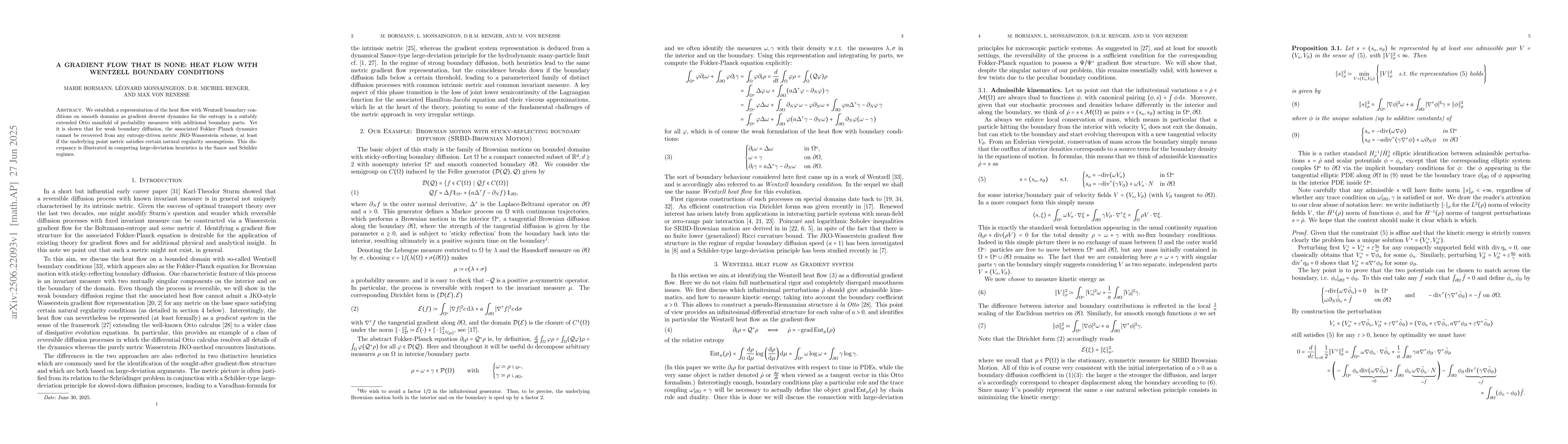 Thumbnail for A gradient flow that is none: Heat flow with Wentzell boundary condition