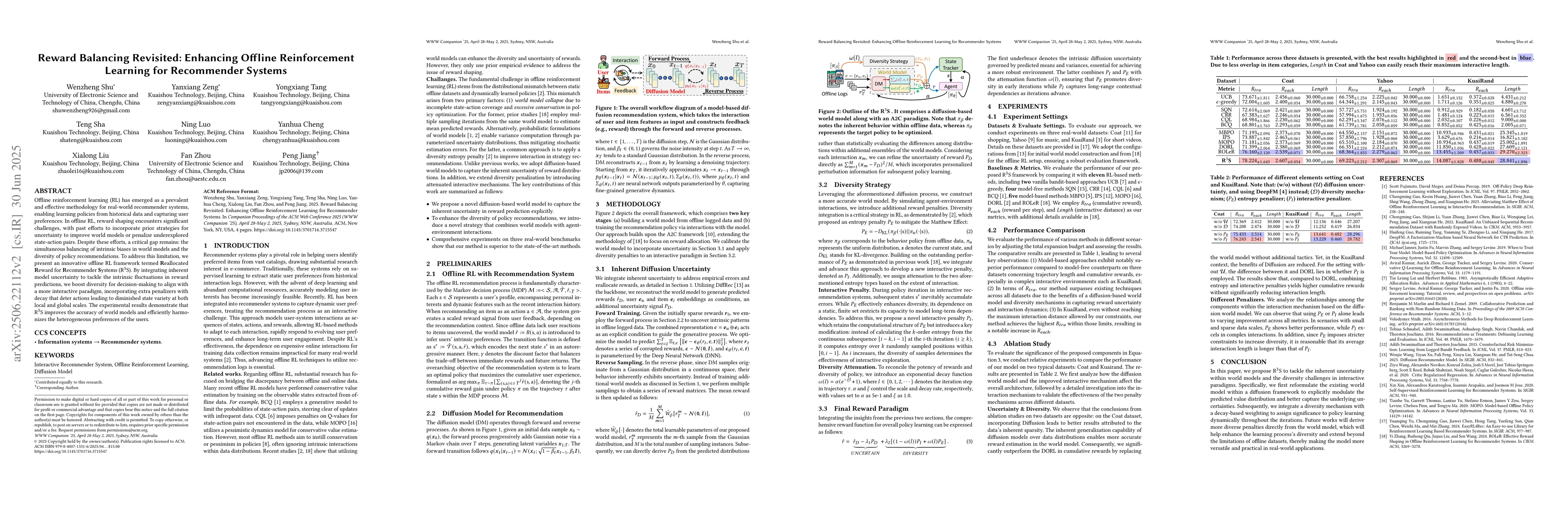 Thumbnail for Reward Balancing Revisited: Enhancing Offline Reinforcement Learning for
  Recommender Systems