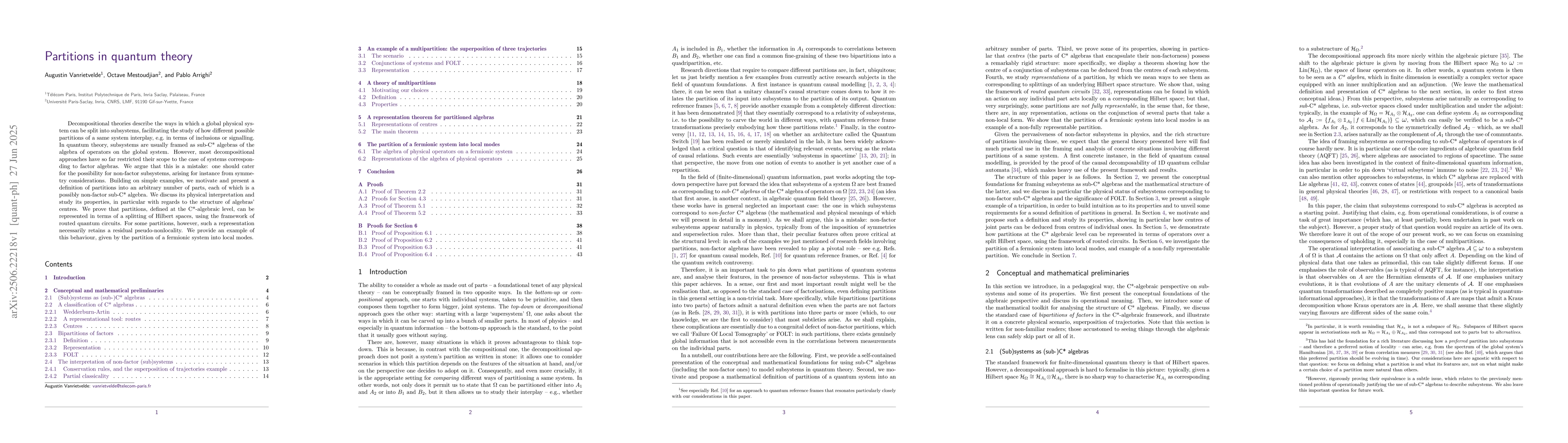 Thumbnail for Partitions in quantum theory