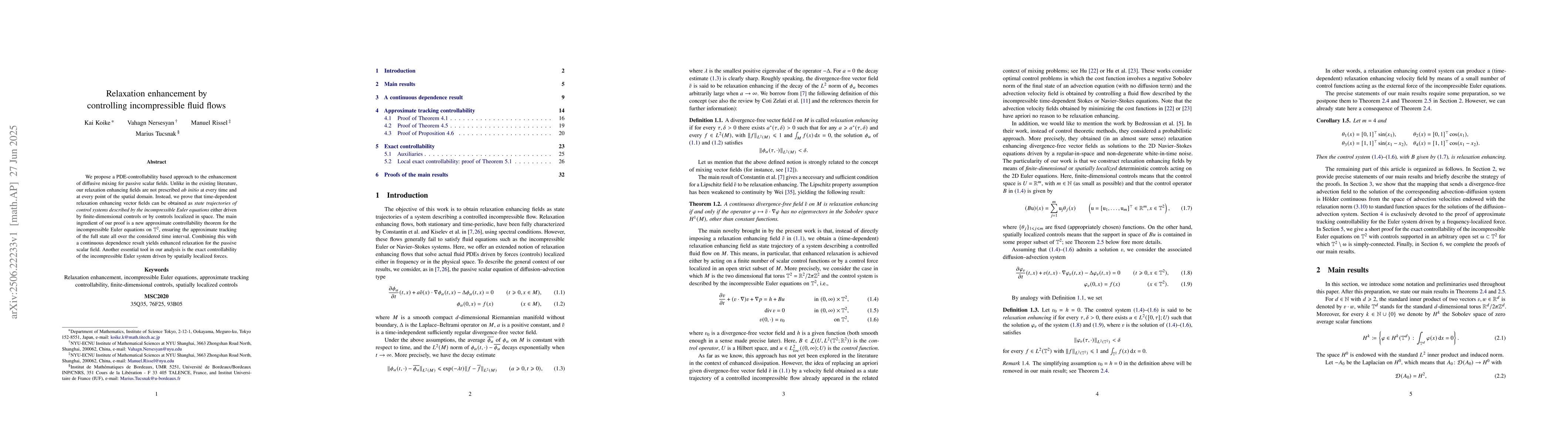 Thumbnail for Relaxation enhancement by controlling incompressible fluid flows