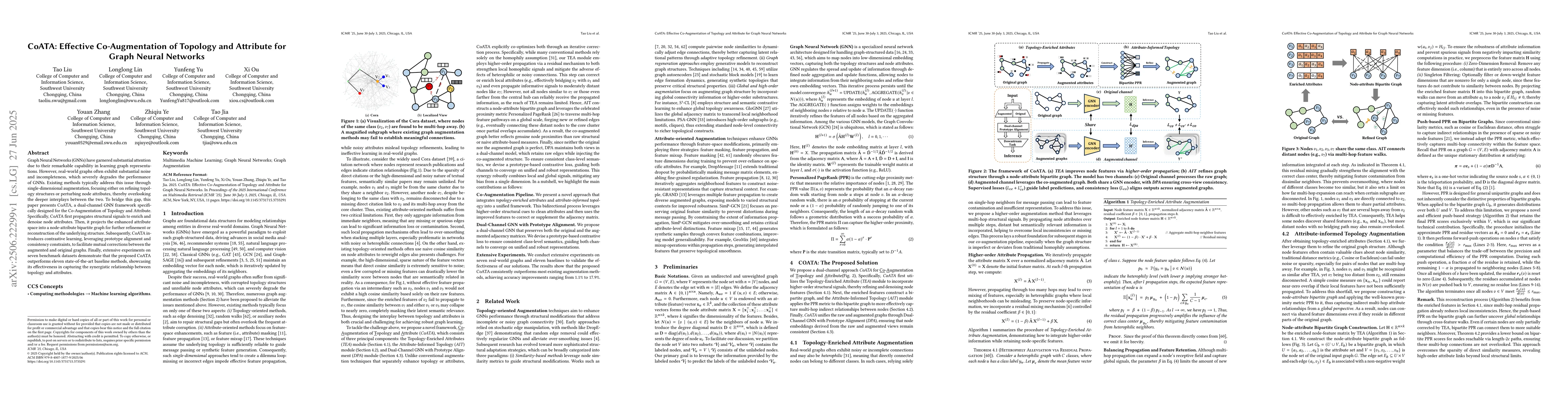 Thumbnail for CoATA: Effective Co-Augmentation of Topology and Attribute for Graph
  Neural Networks