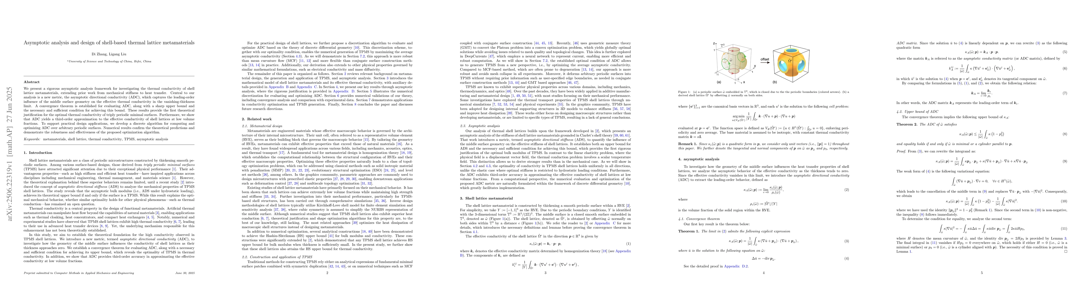 Thumbnail for Asymptotic analysis and design of shell-based thermal lattice
  metamaterials