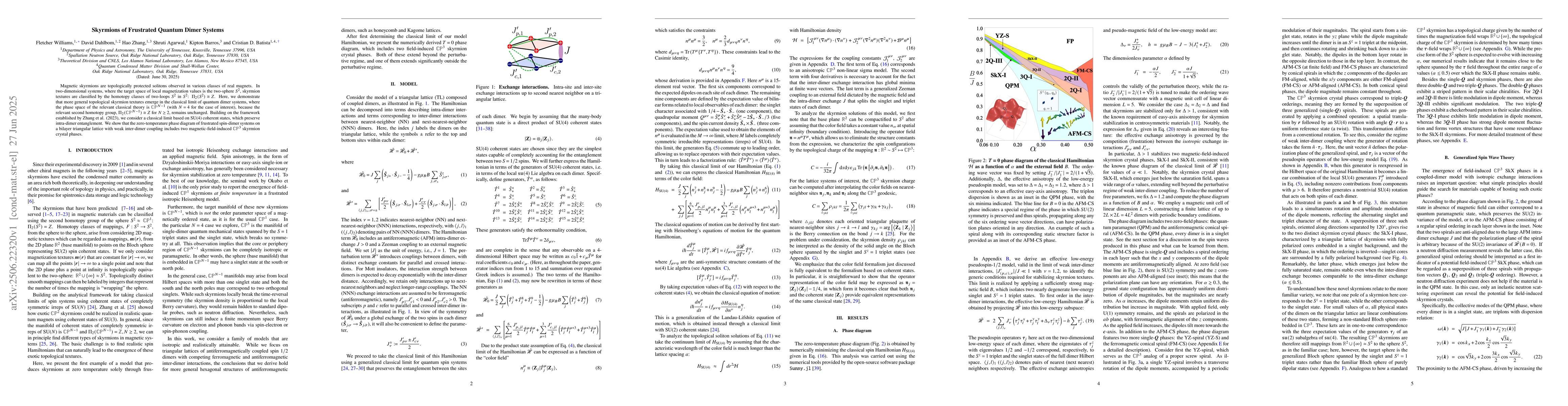 Thumbnail for Skyrmions of Frustrated Quantum Dimer Systems