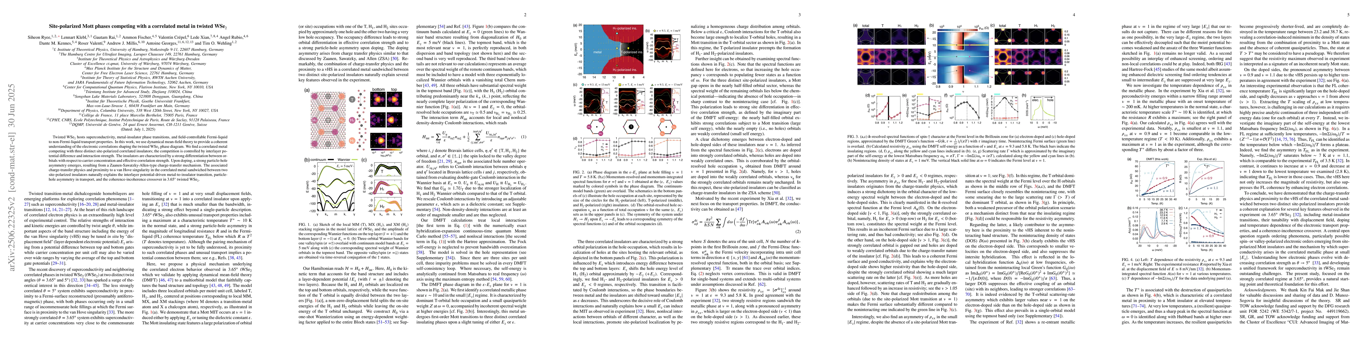 Thumbnail for Site-polarized Mott phases competing with a correlated metal in twisted
  WSe$_2$