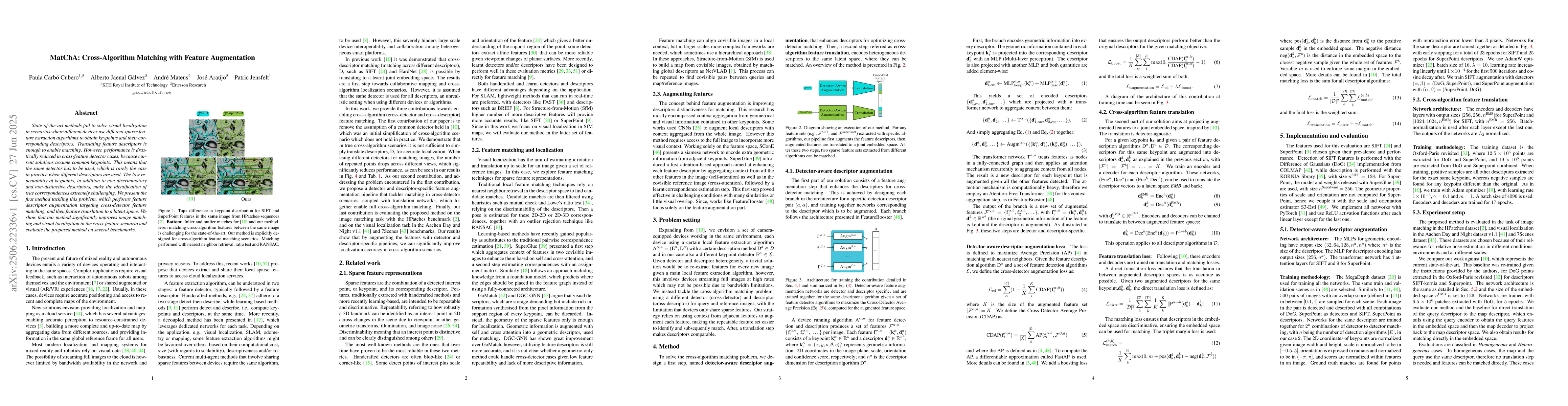 Thumbnail for MatChA: Cross-Algorithm Matching with Feature Augmentation