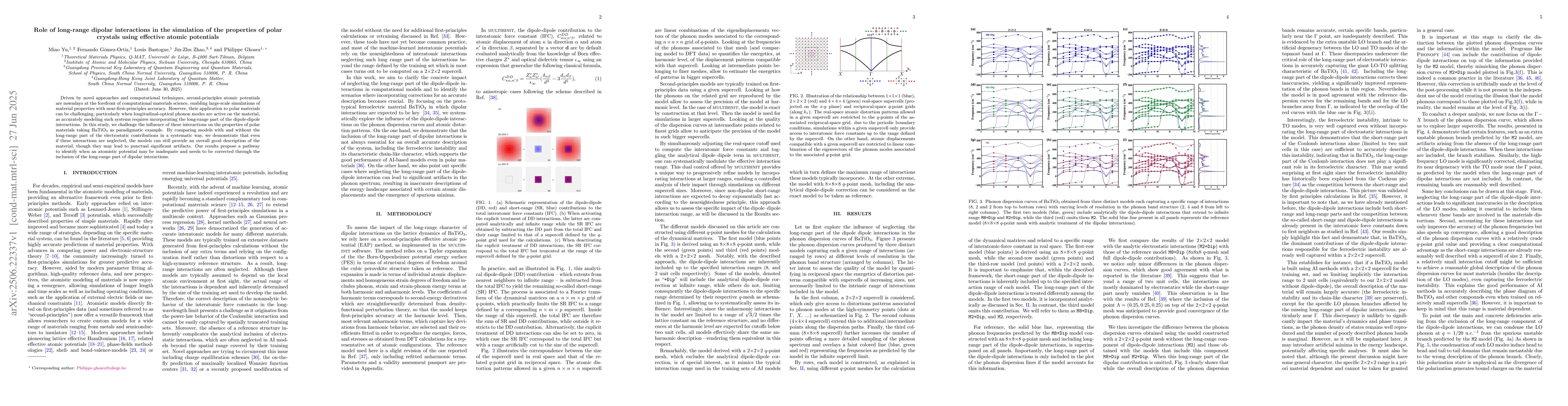 Thumbnail for Role of long-range dipolar interactions in the simulation of the
  properties of polar crystals using effective atomic potentials