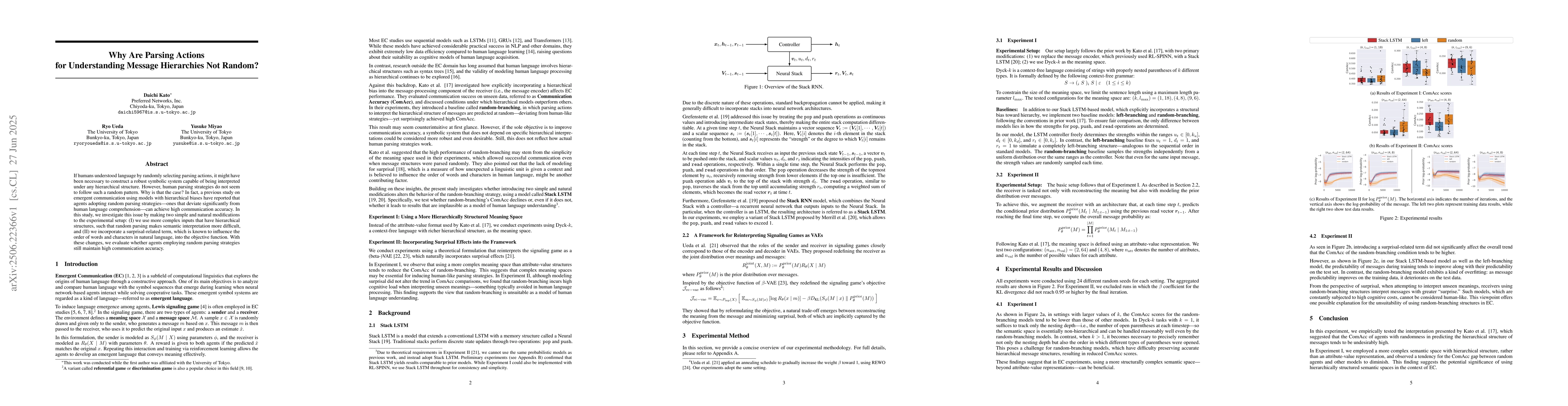 Thumbnail for Why Are Parsing Actions for Understanding Message Hierarchies Not
  Random?