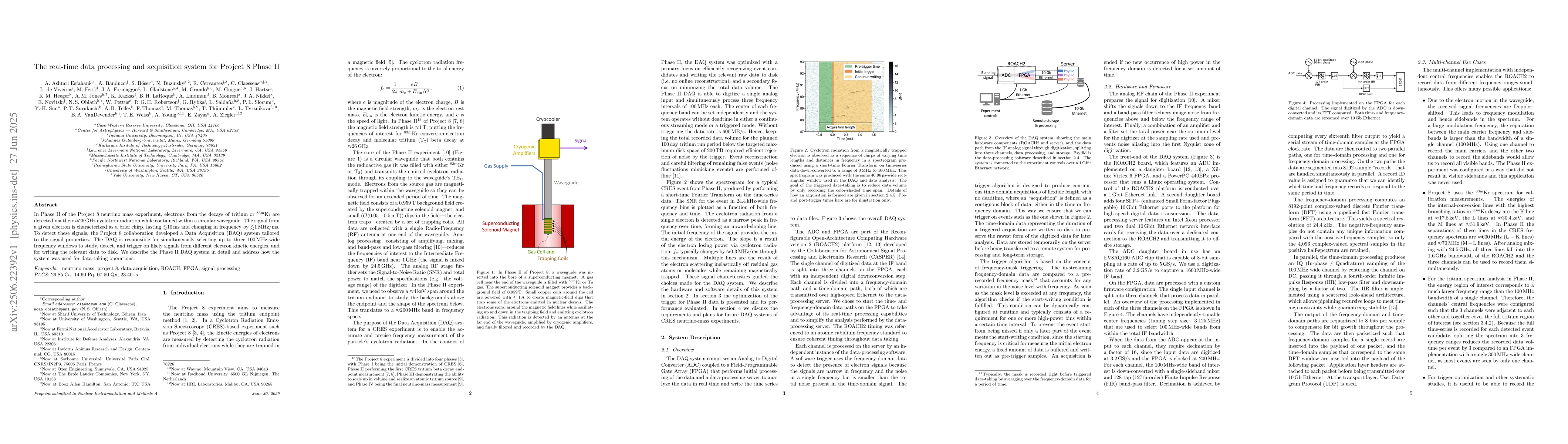 Thumbnail for The real-time data processing and acquisition system for Project 8 Phase
  II