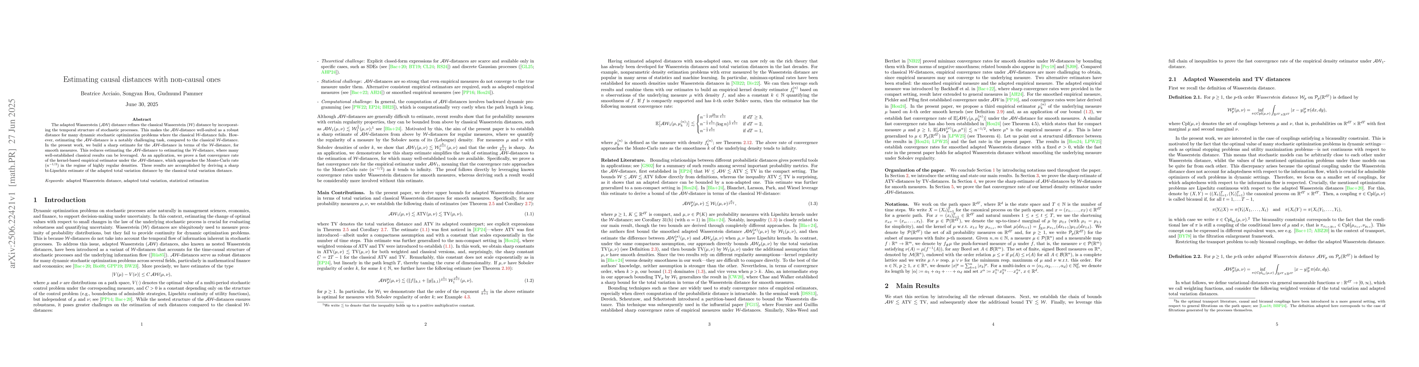 Thumbnail for Estimating causal distances with non-causal ones