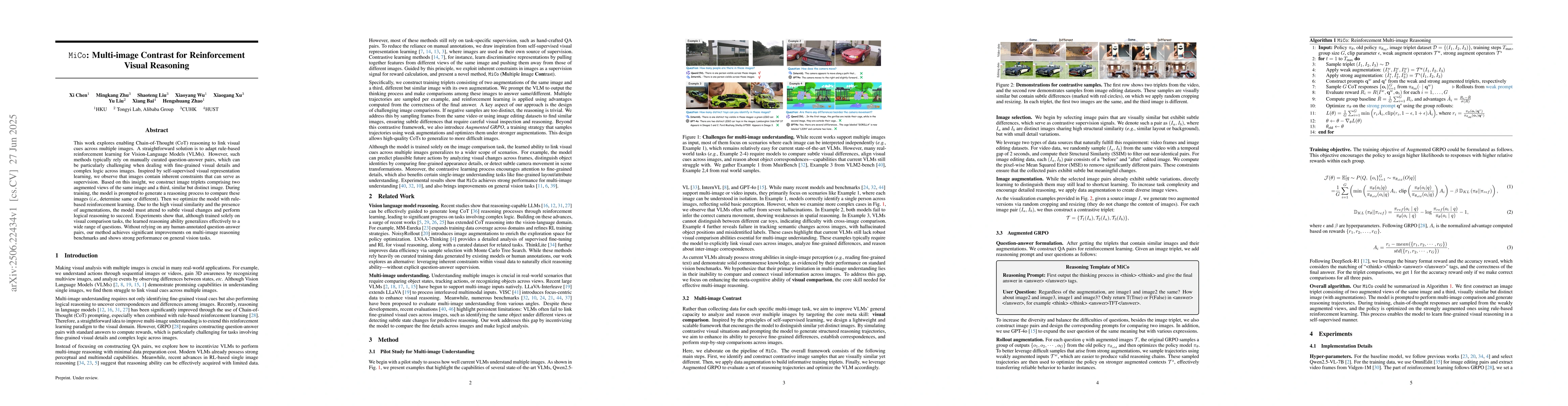 Thumbnail for MiCo: Multi-image Contrast for Reinforcement Visual Reasoning