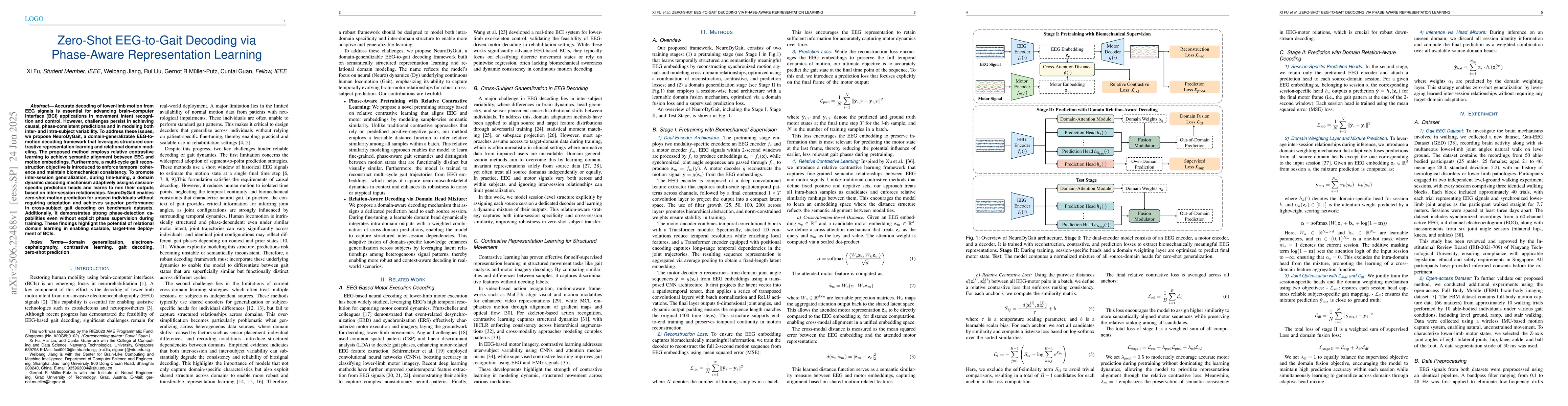 Thumbnail for Zero-Shot EEG-to-Gait Decoding via Phase-Aware Representation Learning
