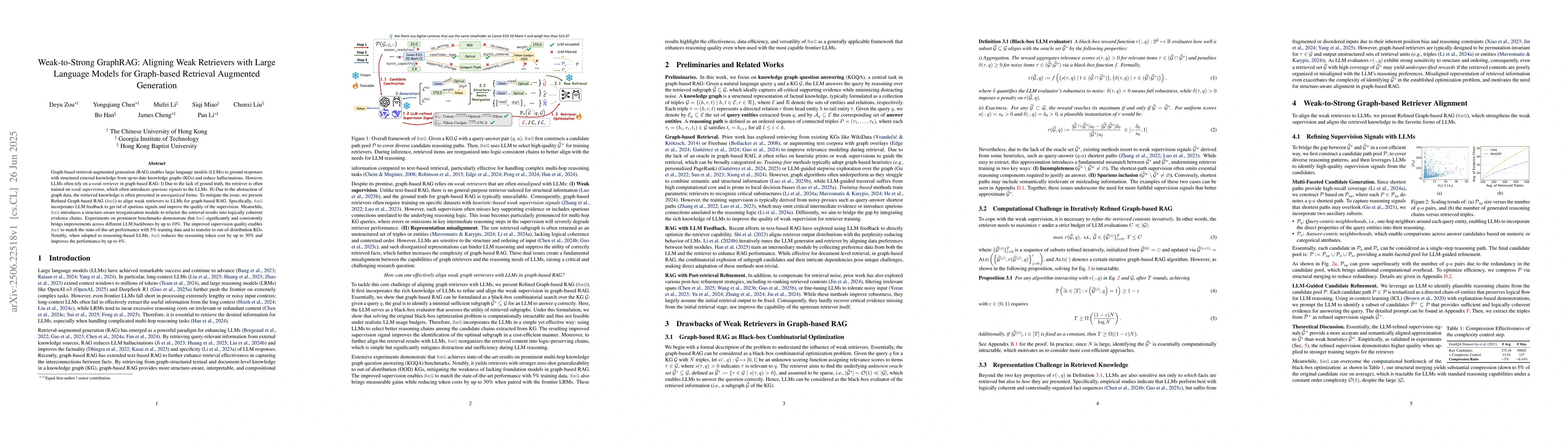 Thumbnail for Weak-to-Strong GraphRAG: Aligning Weak Retrievers with Large Language
  Models for Graph-based Retrieval Augmented Generation