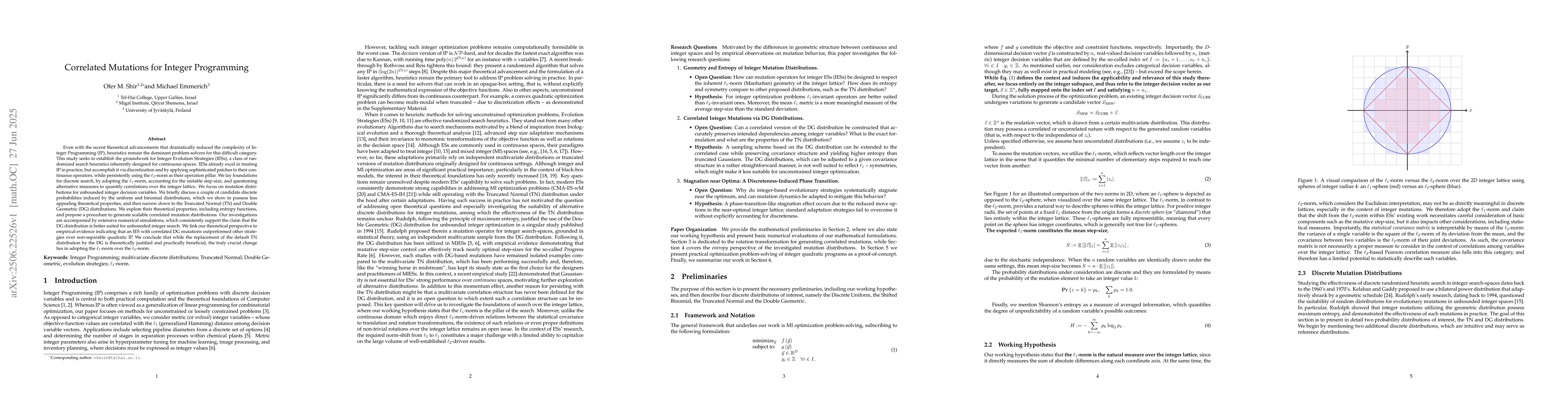 Thumbnail for Correlated Mutations for Integer Programming