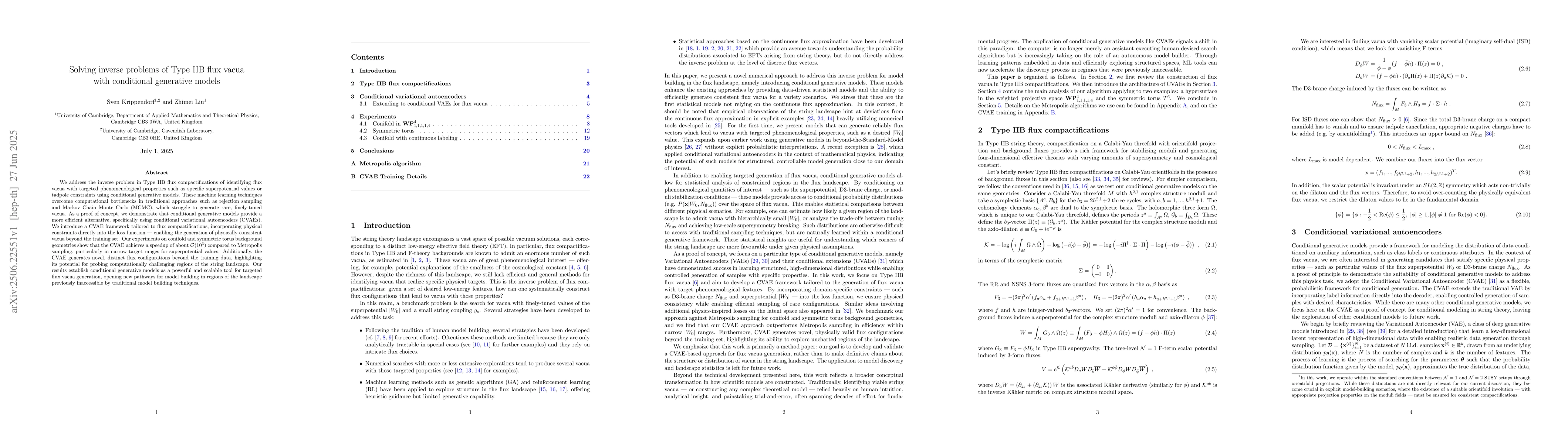 Thumbnail for Solving inverse problems of Type IIB flux vacua with conditional
  generative models