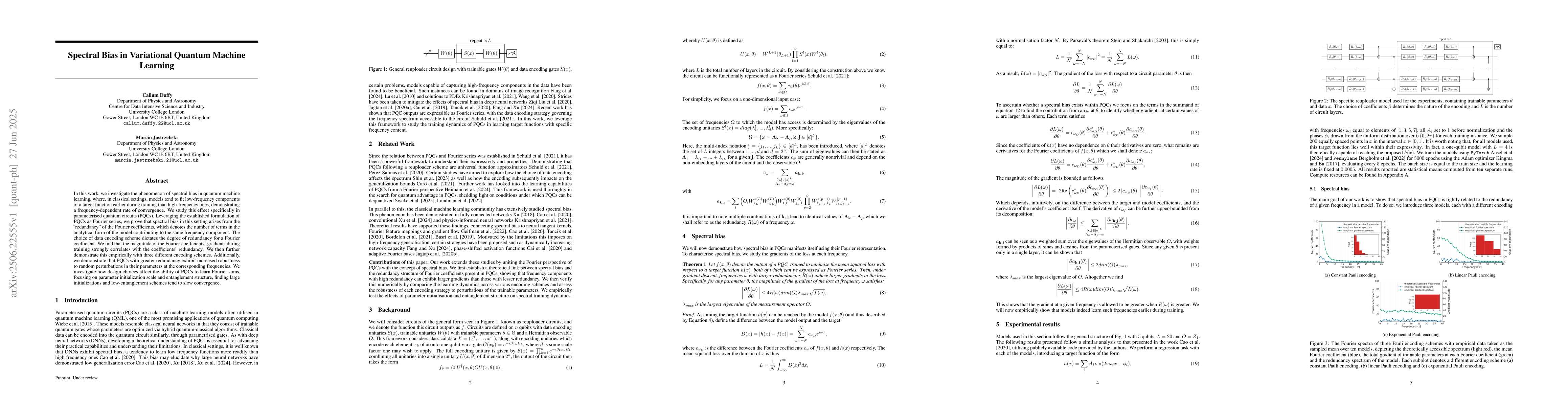 Thumbnail for Spectral Bias in Variational Quantum Machine Learning
