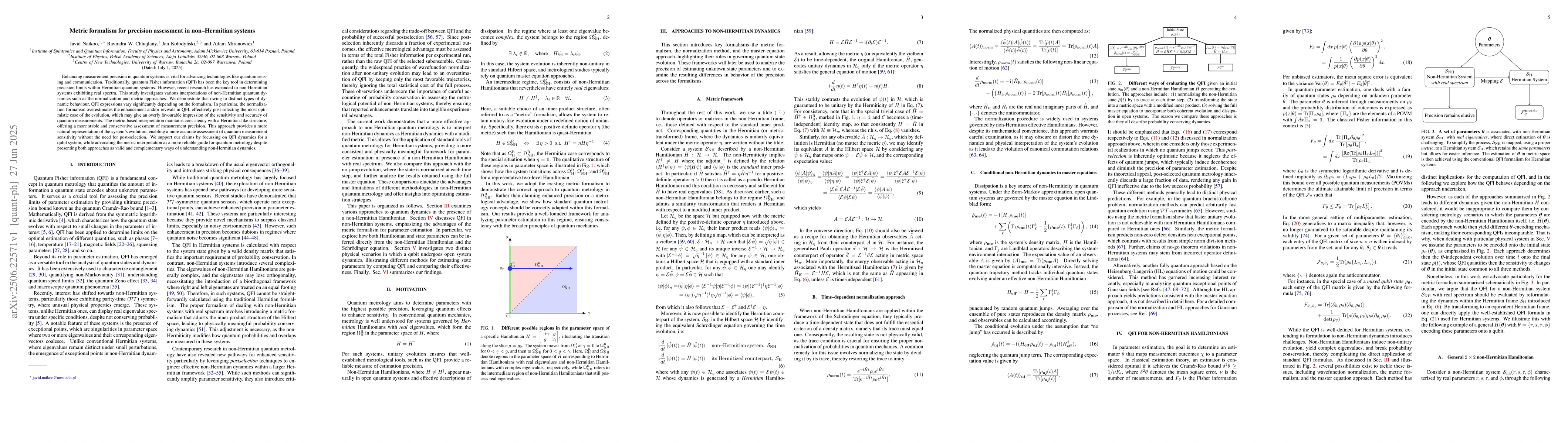 Thumbnail for Metric formalism for precision assessment in non-Hermitian systems