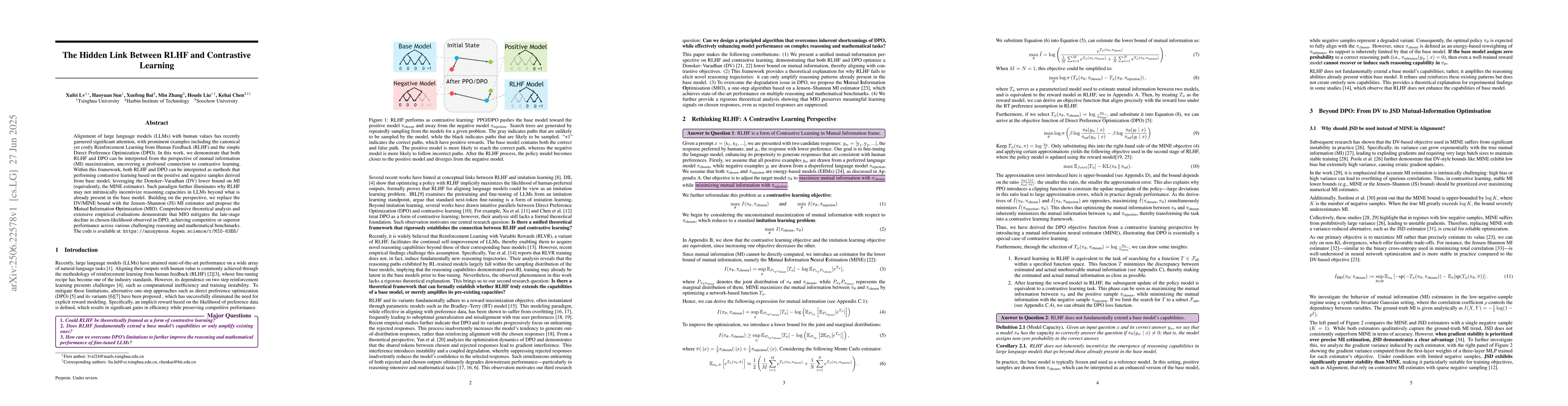 Thumbnail for The Hidden Link Between RLHF and Contrastive Learning
