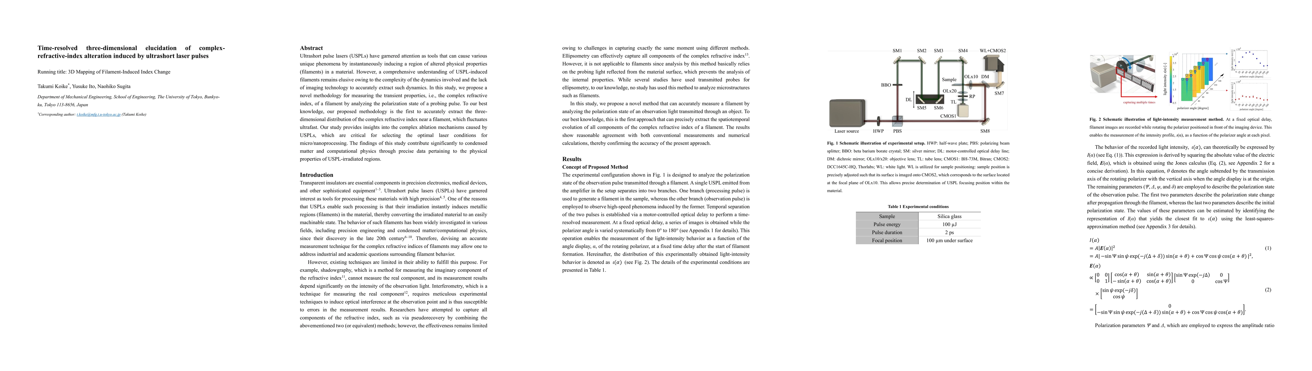 Thumbnail for Time-resolved and three-dimensional elucidation of the complex
  refractive index alteration induced by ultrashort laser pulses