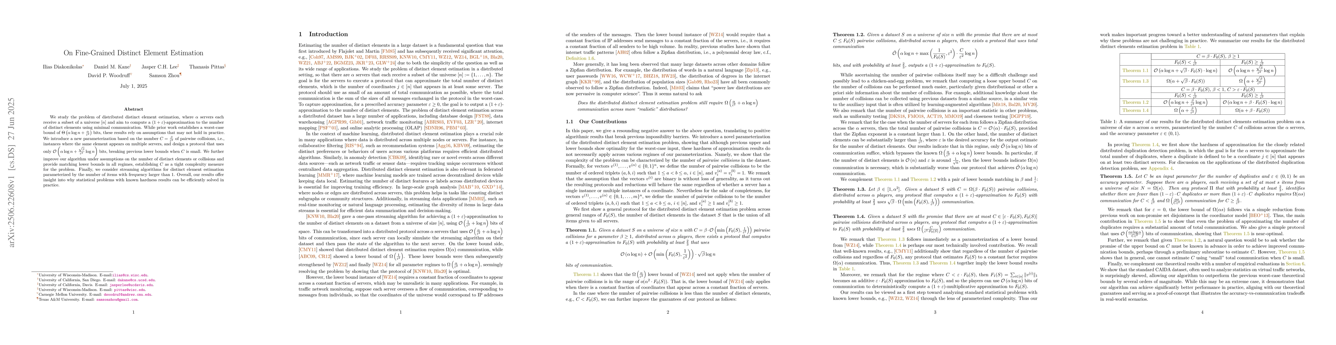 Thumbnail for On Fine-Grained Distinct Element Estimation