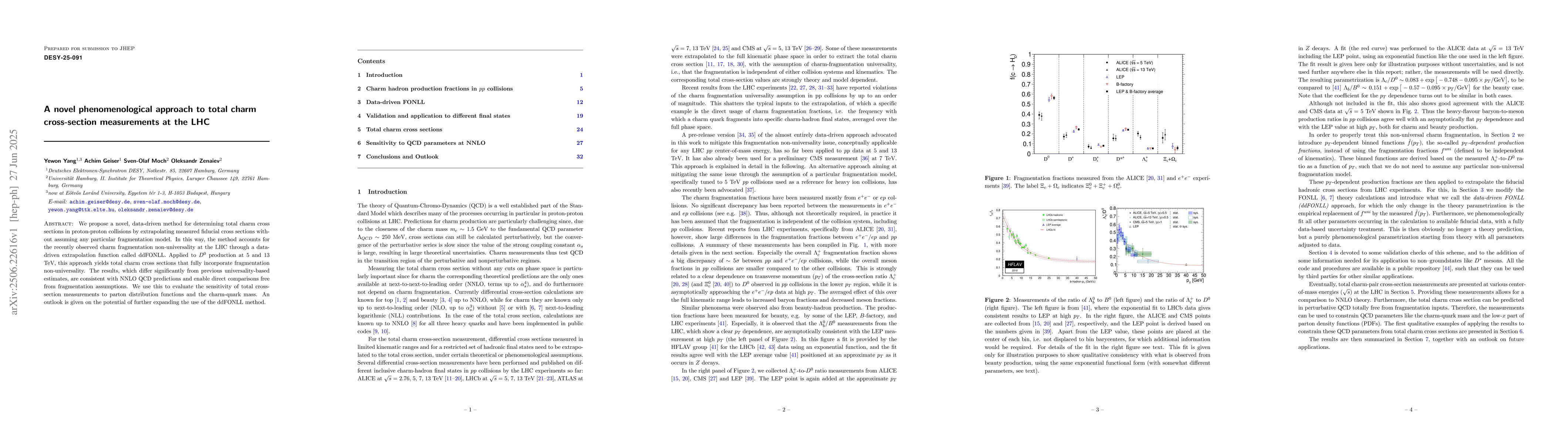 Thumbnail for A novel phenomenological approach to total charm cross-section
  measurements at the LHC