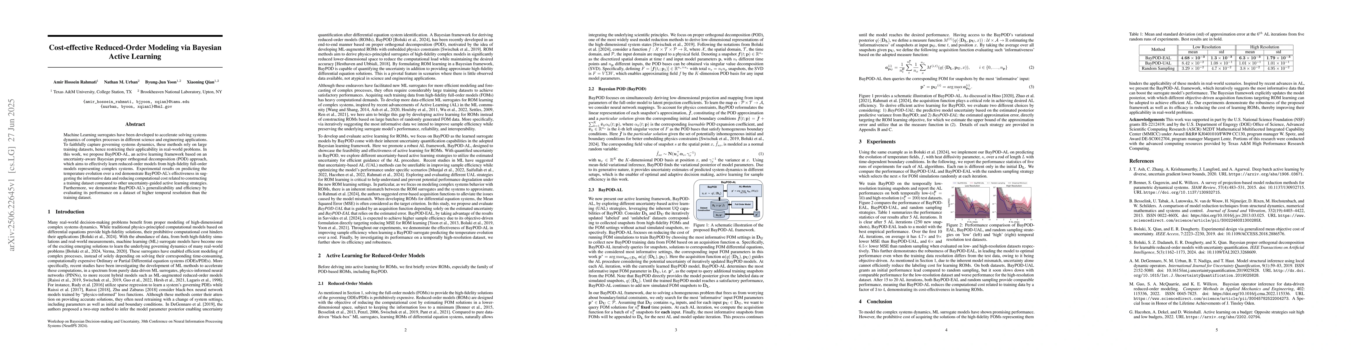 Thumbnail for Cost-effective Reduced-Order Modeling via Bayesian Active Learning