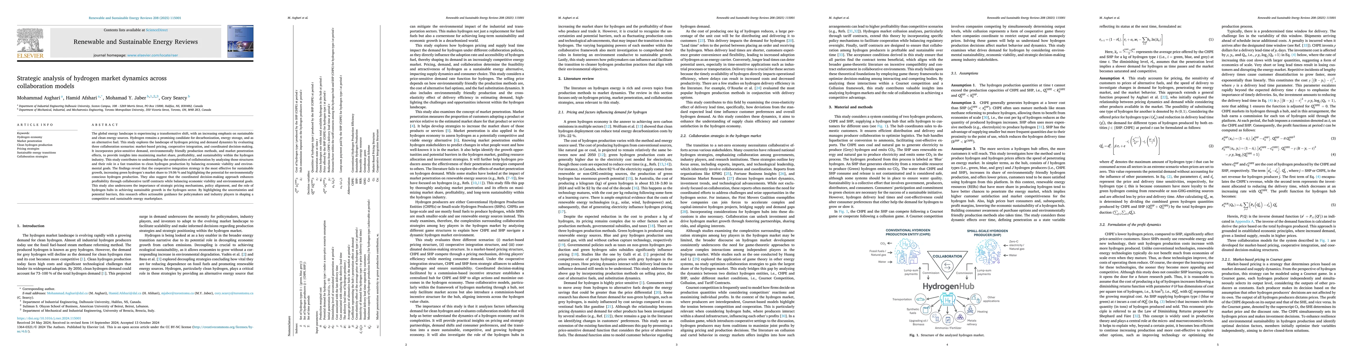 Thumbnail for Strategic analysis of hydrogen market dynamics across collaboration
  models